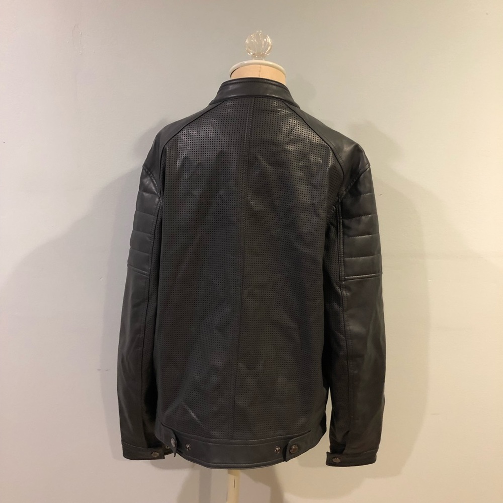 Michael Kors Perforated Vegan Leather Moto Jacket - Picture 4 of 6